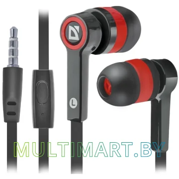 Наушники Defender Pulse 420 (черный/красный) (63424)